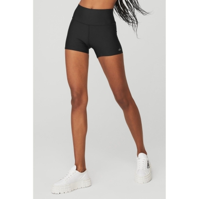 Bermudas Alo Yoga 3" High-Cintura Airlift Mujer Negros | MX-63PBJY