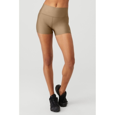 Bermudas Alo Yoga 3" High-Cintura Airlift Mujer Marrom | MX-68XFRV