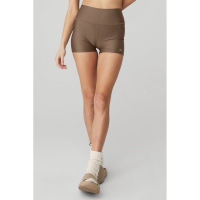 Bermudas Alo Yoga 3" High-Cintura Airlift Mujer Cafes | MX-85WUGT