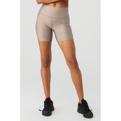 Bermudas Alo Yoga 5" Airlift Energy Mujer Grises Marrom | MX-21YOBC