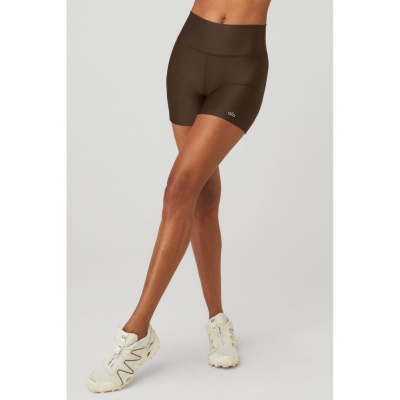 Bermudas Alo Yoga 5" Airlift Energy Mujer Cafes | MX-87YBJM