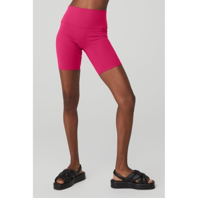 Bermudas Alo Yoga 7" High-Cintura Ciclismo Mujer Claret | MX-56QOHP