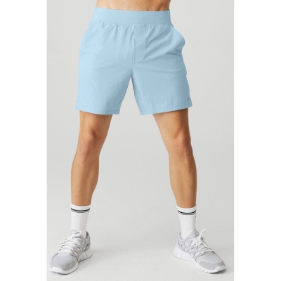 Bermudas Alo Yoga 7'' Repetition Hombre Azules | MX-14NKSF