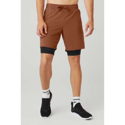 Bermudas Alo Yoga 7'' Unity 2 In 1 Hombre Negros | MX-24JRHI