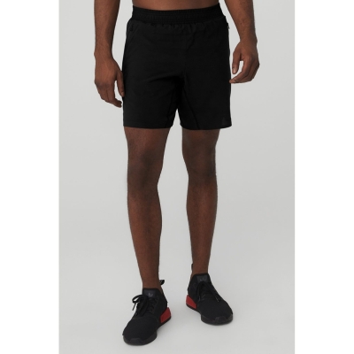 Bermudas Alo Yoga 7” Advance 2-In-1 Hombre Negros | MX-04XRQP