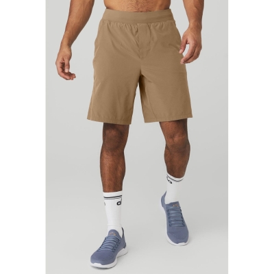 Bermudas Alo Yoga 9'' Repetition Hombre Marrom | MX-79HUMA