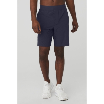 Bermudas Alo Yoga 9" Repetition Hombre Azul Marino | MX-09MXNH