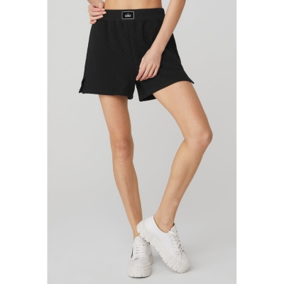 Bermudas Alo Yoga Acolchado Arena Boxing Mujer Negros | MX-01LXGA