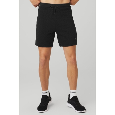 Bermudas Alo Yoga Acolchado Stadium Hombre Negros | MX-82EWSF