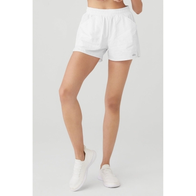 Bermudas Alo Yoga Alumni Mujer Blancos | MX-78UJPE