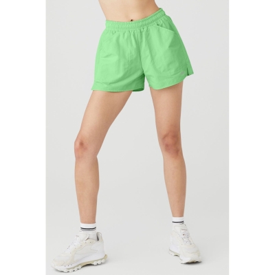 Bermudas Alo Yoga Alumni Mujer Verdes | MX-59LJFI