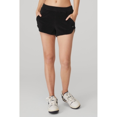 Bermudas Alo Yoga Terry High-Cintura Beachside Mujer Negros | MX-58VOGW