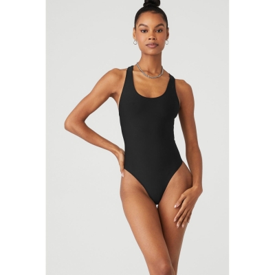 Bodysuit Alo Yoga Airlift Barre Mujer Negros | MX-27YAIE