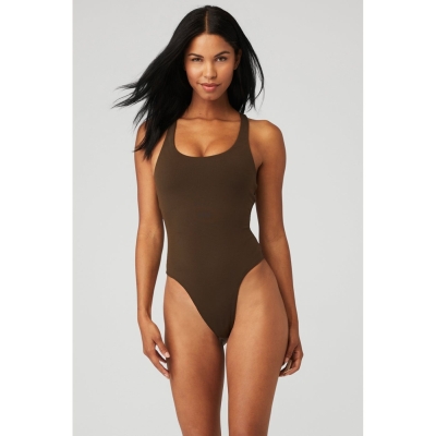 Bodysuit Alo Yoga Sleek Back Mujer Cafes | MX-54NCKV