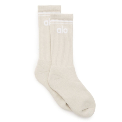 Calcetines Alo Yoga Throwback Hombre Beige Blancos | MX-62PLAT