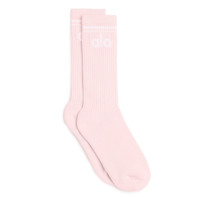 Calcetines Alo Yoga Throwback Hombre Rosas Blancos | MX-81NGZB