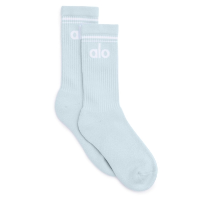 Calcetines Alo Yoga Throwback Mujer Azules Blancos | MX-16YHJE