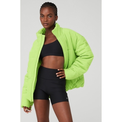 Chaquetas Alo Yoga Corduroy Stage Puffer Mujer Celery | MX-32LYOW