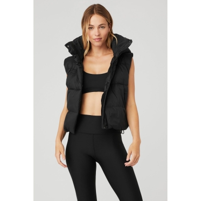 Chaquetas Alo Yoga Gold Rush Puffer Mujer Negros | MX-69UHDV