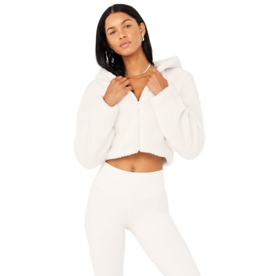 Chaquetas Alo Yoga LA Sherpa Mujer Blancos | MX-01REZS