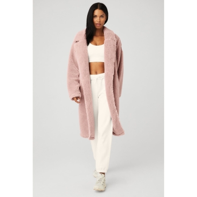 Chaquetas Alo Yoga Oversized Sherpa Trench Mujer Grises Rosas | MX-20IXCL