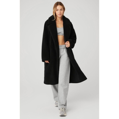 Chaquetas Alo Yoga Oversized Sherpa Trench Mujer Negros | MX-29THOK