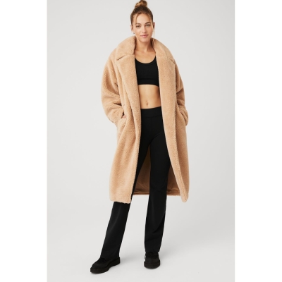 Chaquetas Alo Yoga Oversized Sherpa Trench Mujer Camel | MX-36OHLF