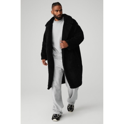 Chaquetas Alo Yoga Oversized Sherpa Trench Hombre Negros | MX-72WMRS