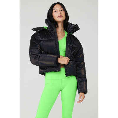 Chaquetas Alo Yoga Pearlized Pristine Puffer Mujer Negros Verdes | MX-12WGQM