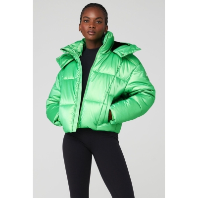 Chaquetas Alo Yoga Pearlized Pristine Puffer Mujer Verdes Negros | MX-42UEIP