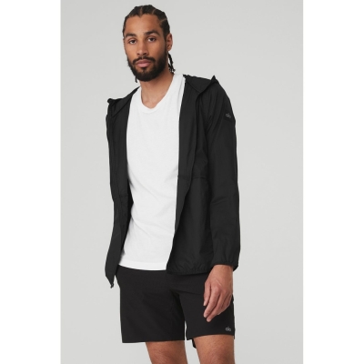 Chaquetas Alo Yoga Repeat Correr Hombre Negros | MX-60DKJC