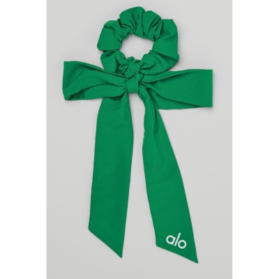 Coletero Alo Yoga Love Knots Tie Mujer Verdes | MX-47MFXL