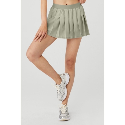 Falda Alo Yoga Varsity Tenis Mujer Grises | MX-30NFPC