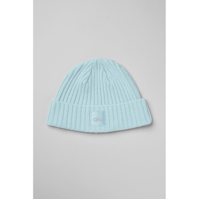 Gorros Alo Yoga Cashmere Blend Rib Mujer Azules | MX-61HDYO