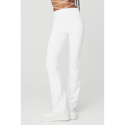 Leggins Alo Yoga Airbrush High-Cintura Cinch Flare Mujer Blancos | MX-67GBSN