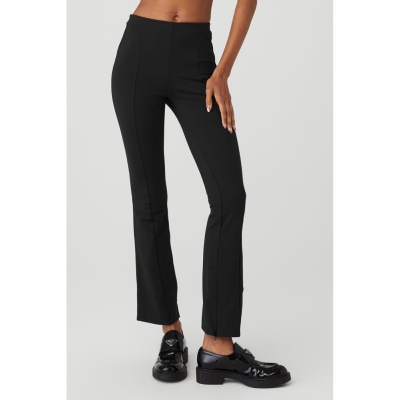 Leggins Alo Yoga High-Cintura 7/8 Zip It Flare Mujer Negros | MX-38EQJN