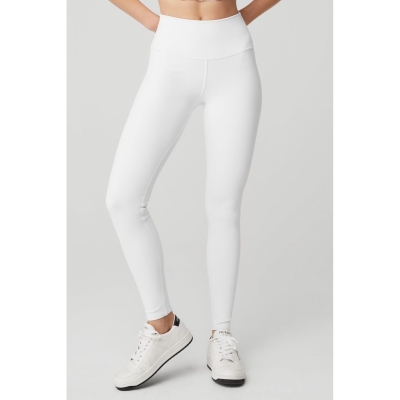 Leggins Alo Yoga High-Cintura Airbrush Mujer Blancos | MX-36PXWM