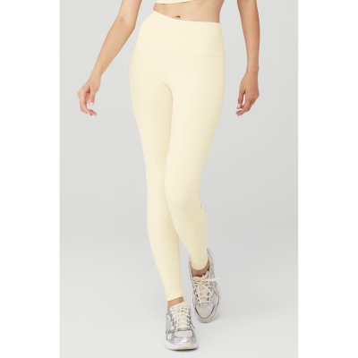 Leggins Alo Yoga High-Cintura Airbrush Mujer Amarillos Claro | MX-36UFOB