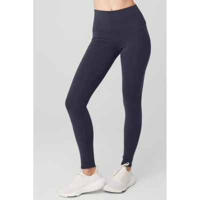 Leggins Alo Yoga High-Cintura Airbrush Mujer Azul Marino | MX-73YZSL