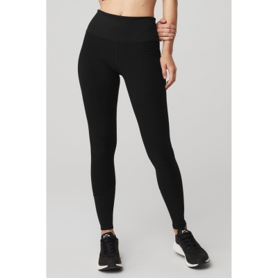 Leggins Alo Yoga High-Cintura Alosoft Lounge Mujer Negros | MX-72CZGV