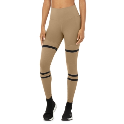 Leggins Alo Yoga High-Cintura Legit Mujer Marrom Negros | MX-81WYOD