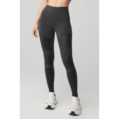 Leggins Alo Yoga High-Cintura Moto Mujer Grises | MX-63AFKT