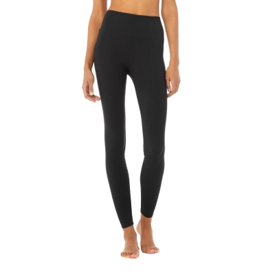 Leggins Alo Yoga High-Cintura Solid Vapor Mujer Negros | MX-35VWRE