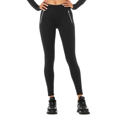 Leggins Alo Yoga High-Cintura Thrill Seeker Mujer Negros | MX-28ZKBV