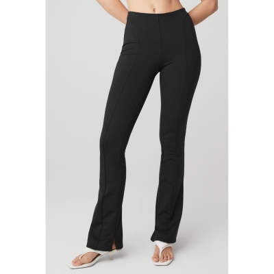 Leggins Alo Yoga High-Cintura Zip It Flare Mujer Negros | MX-39OSWF