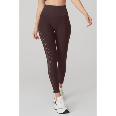 Leggins Alo Yoga Seamless High-Cintura 7/8 Open Air Mujer Morados Grises | MX-19WMJS