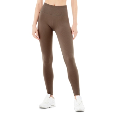 Leggins Alo Yoga Seamless High-Cintura Acanalado Mujer Cafes | MX-35RNGM