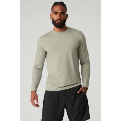 Long Sleeve Alo Yoga Conquer Reform Crewneck Hombre Grises | MX-76EAWK