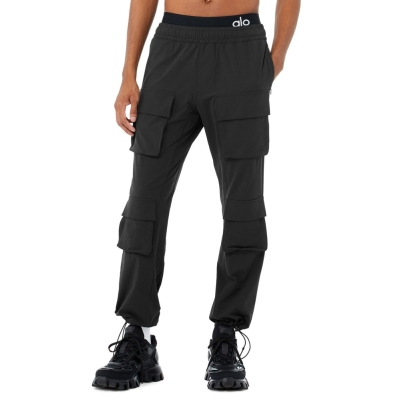 Pantalones Alo Yoga Cargo Venture Hombre Negros | MX-98CVXS