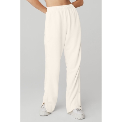 Pantalones Alo Yoga Courtside Tearaway Snap Mujer Blancos | MX-79KXVB